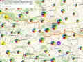 Mapa zagrożeń bezpieczeństwa pokazuje, czy Polska jest bezpieczna. Widoczne są punkty z liczbami, wskazujące na różne zdarzenia.