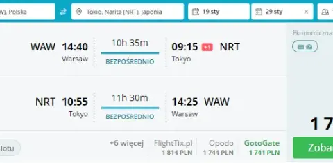 Ile kosztuje lot do Japonii z Polski? Ceny, które Cię zaskoczą